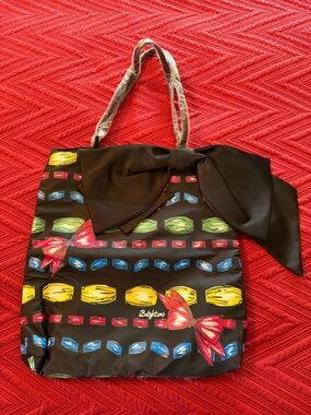 Brighton Black Multicolor Bow-Accent Tote